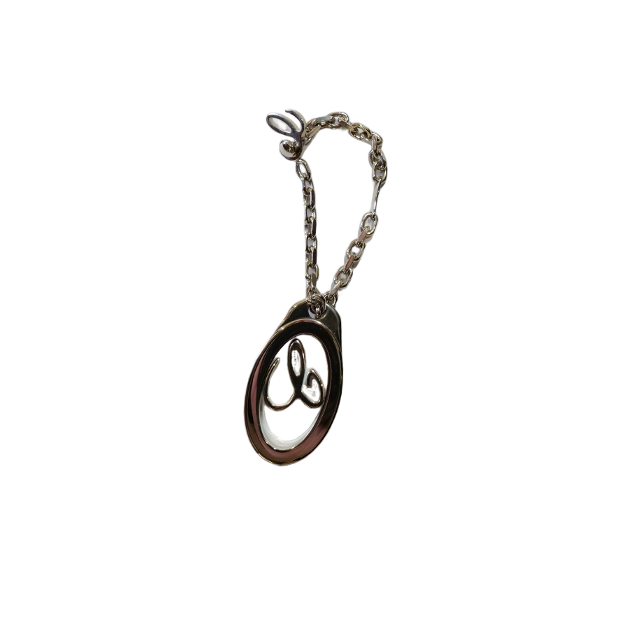 Chopard "C" Revolving Silver Keychain