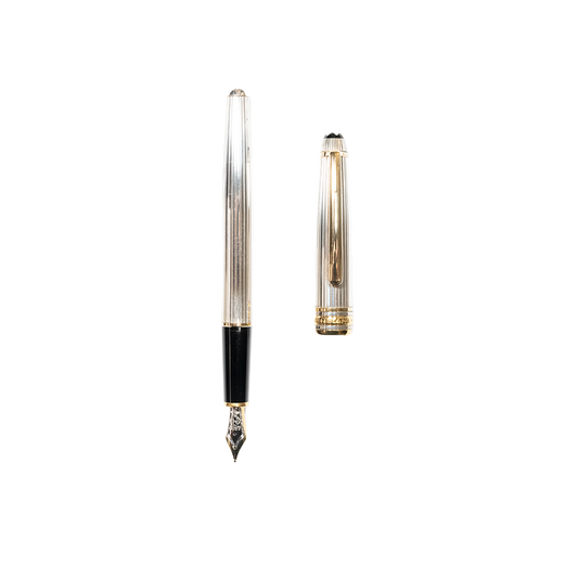 Montblanc Meisterstuck LeGrand Solitaire 925 Sterling Silver Fountain Pen