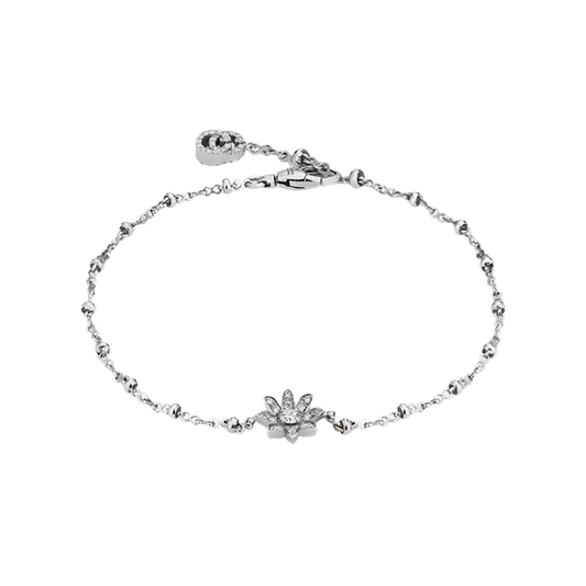 Gucci Flora Bracelet in 18K White Gold with Diamonds
