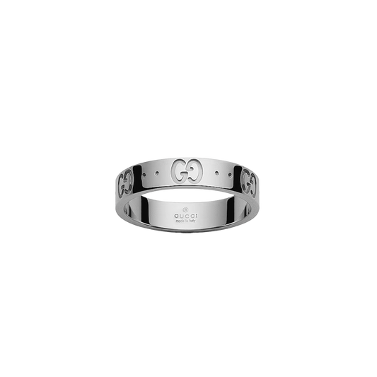 Gucci Icon Ring in 18K White Gold