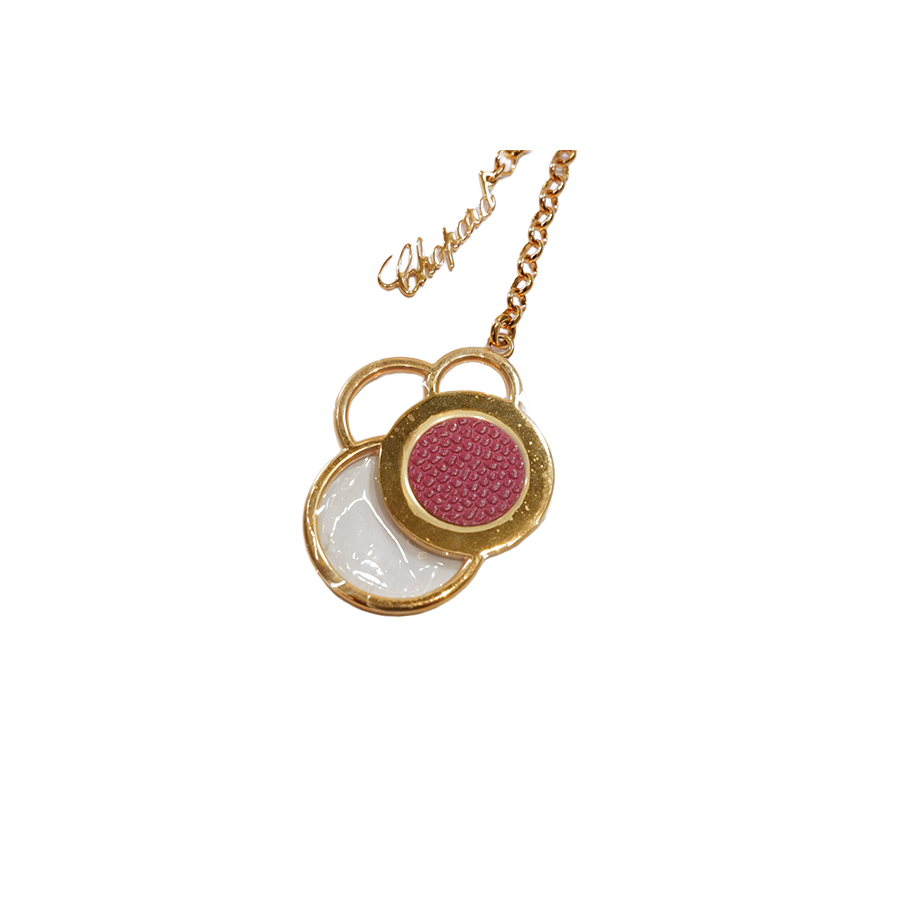 Chopard Classic Gold-Toned Leather Keychain