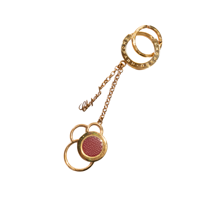 Chopard Classic Gold-Toned Leather Keychain