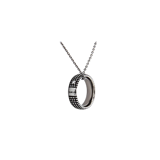 Damiani Metropolitan Pendant in 18K White Gold with Diamonds