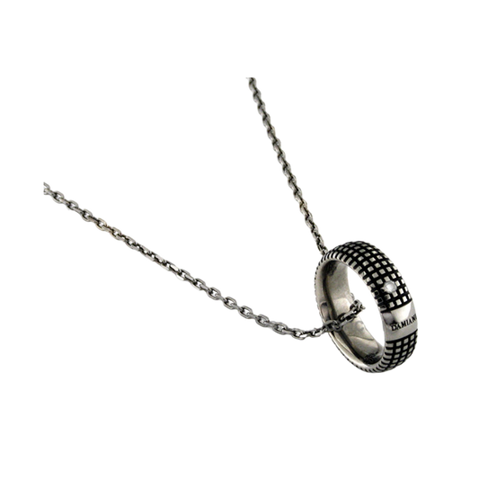 Damiani Metropolitan Pendant in 18K White Gold with Diamonds