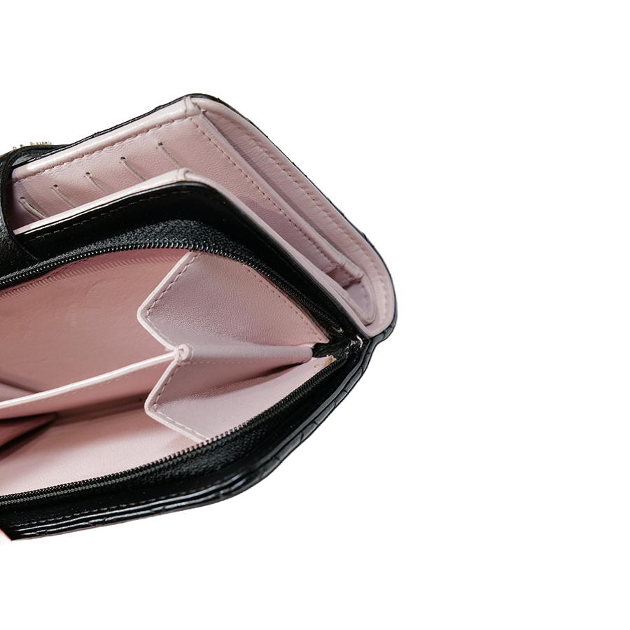 Chanel Black Quilted Lambskin Organizer Long Wallet