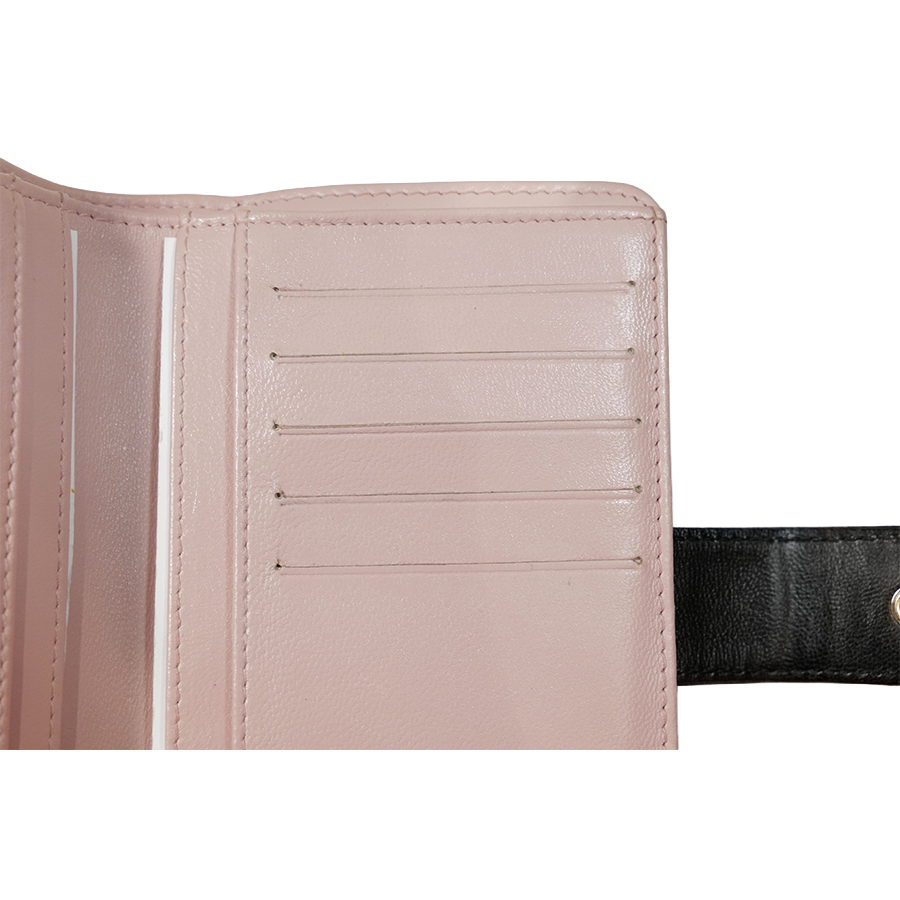 Chanel Black Quilted Lambskin Organizer Long Wallet