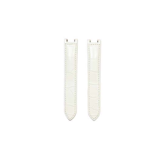 Cartier KD1K Alligator Strap - Mat White
