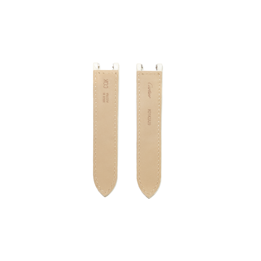 Cartier KD1K Caiman Strap - Mat White