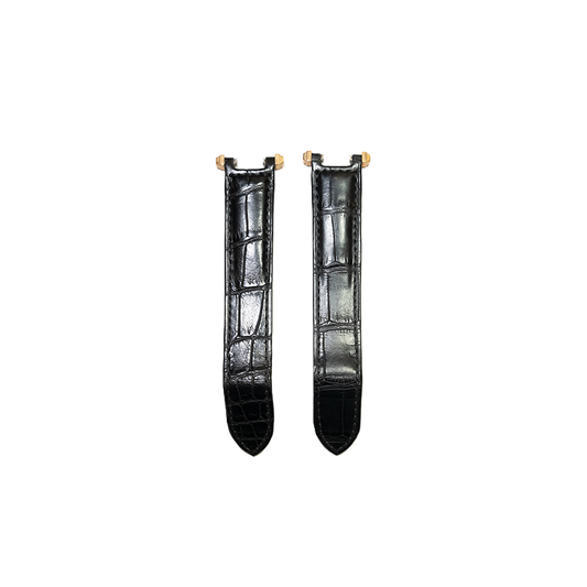 Cartier KD1K Alligator Strap - Mat Black