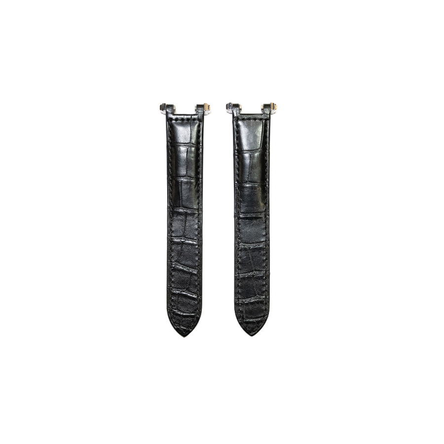 Cartier KD1K Alligator Strap - Mat Black
