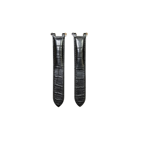Cartier KD1K Alligator Strap - Mat Black