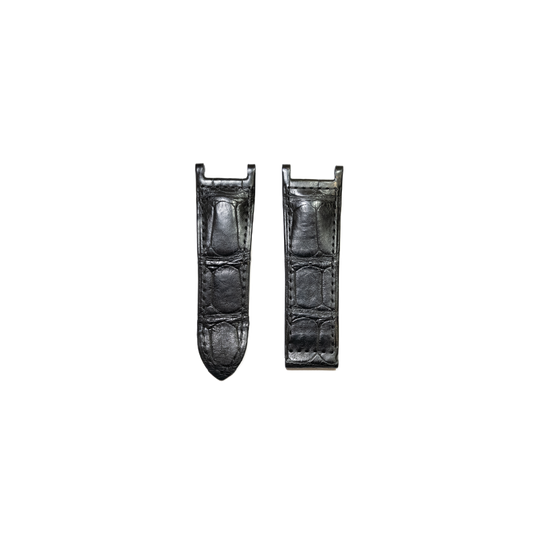 Cartier KD1H Alligator Strap - Mat Black