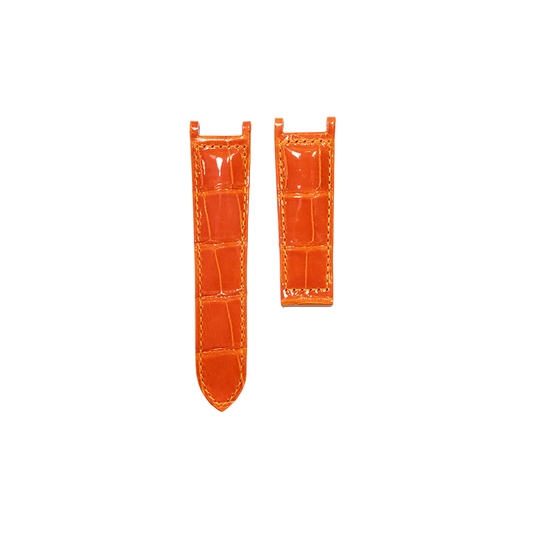 Cartier KD1H Alligator Strap - Shiny Orange