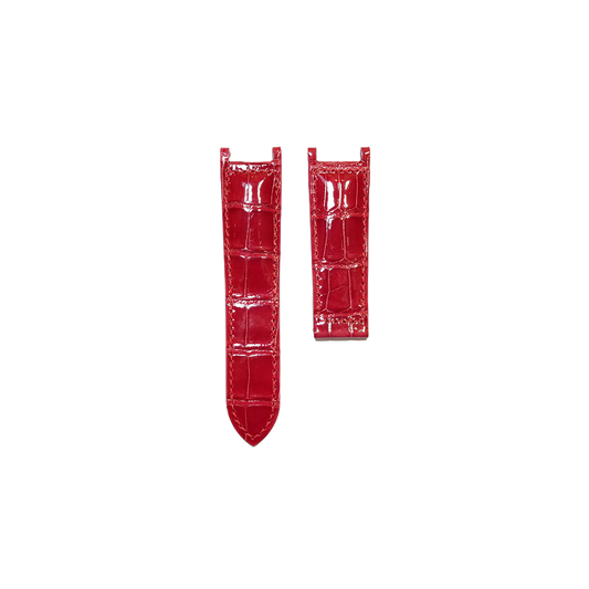 Cartier KD1H Alligator Strap - Shiny Red