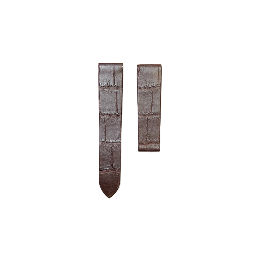 Cartier KD1L Alligator Strap - Chocolate Brown