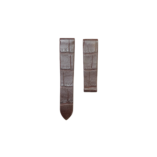 Cartier KD1L Alligator Strap - Chocolate Brown