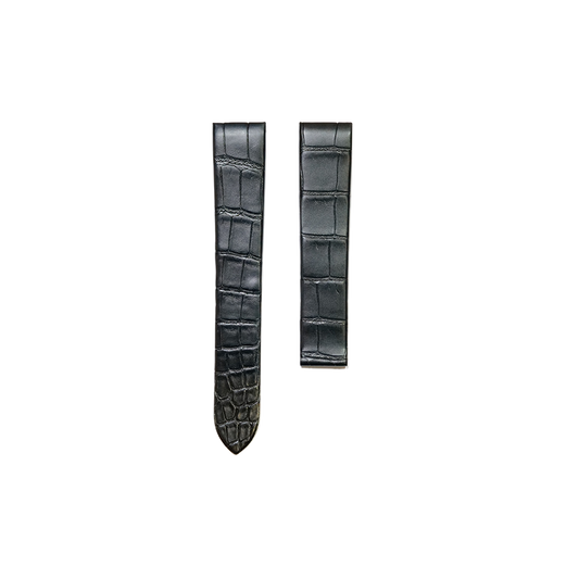 Cartier KD1L Alligator Strap - Mat Black