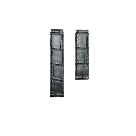 Cartier KD1F Alligator Strap - Mat Black