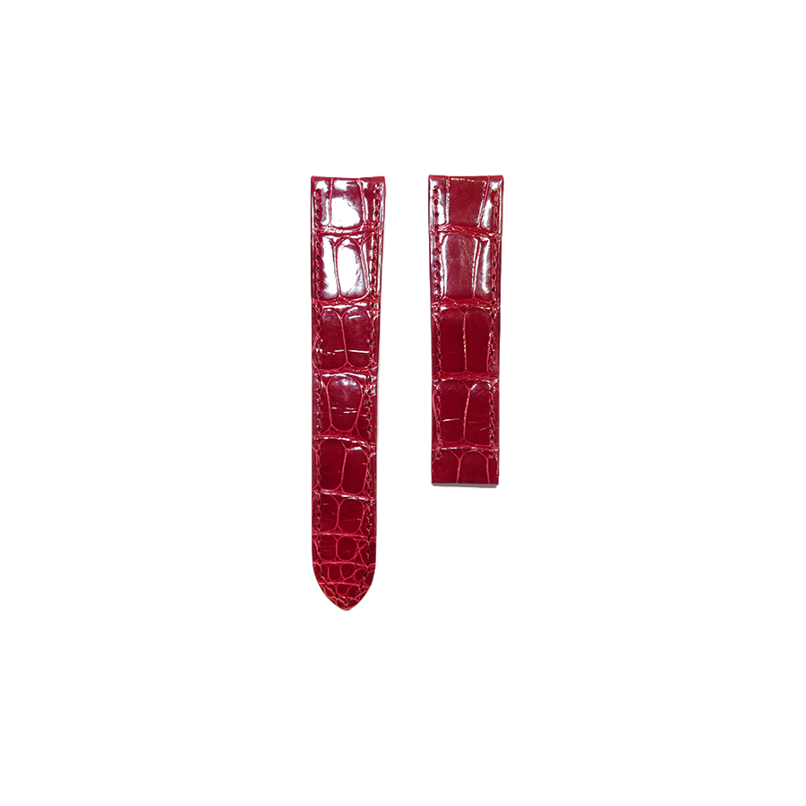Cartier KD1P Alligator Strap - Shiny Red