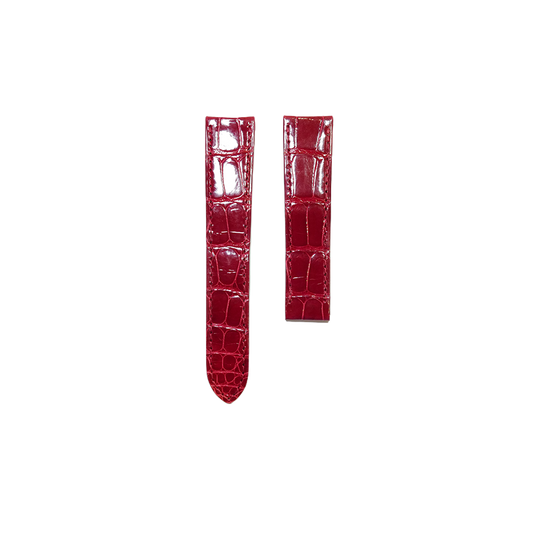 Cartier KD1P Alligator Strap - Shiny Red