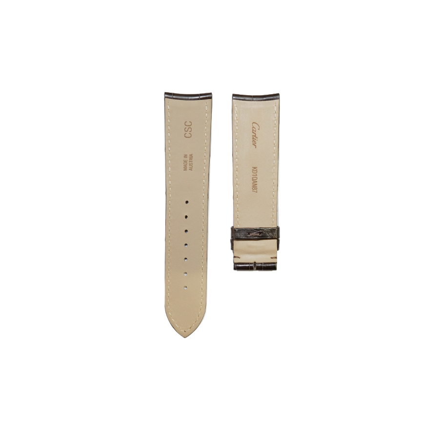 Cartier KD1Q Alligator Strap - Mat Black