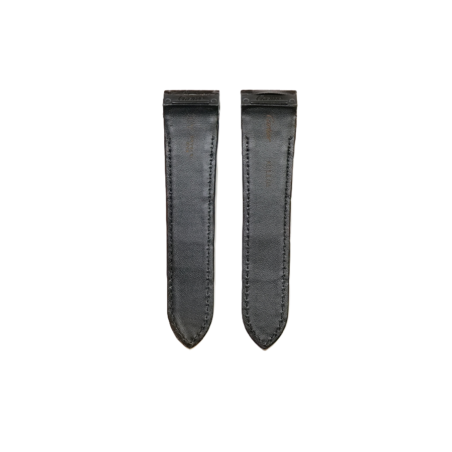 Cartier KD1I Alligator Strap - Silver Dark Brown