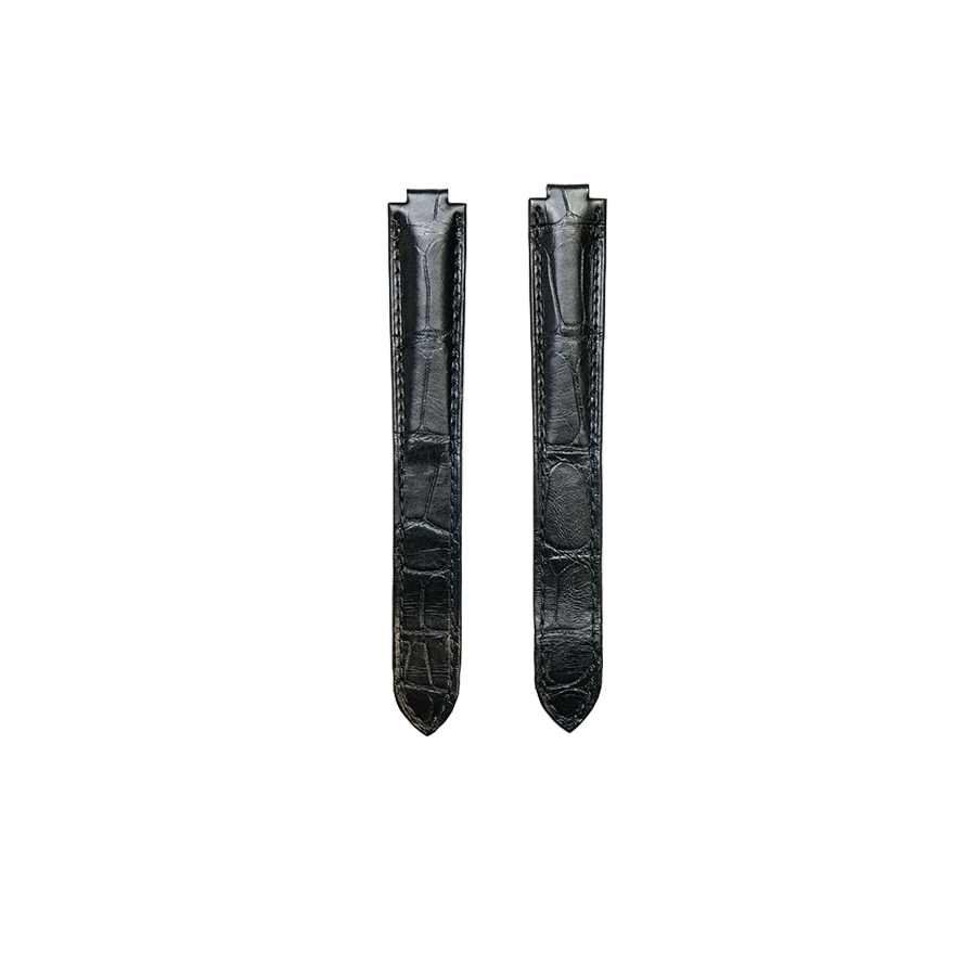 Cartier KD4N Alligator Strap - Mat Black