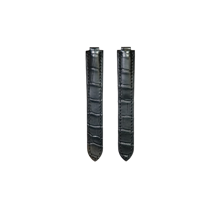 Cartier KD4N Alligator Strap - Mat Black
