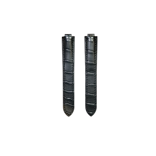 Cartier KD4N Alligator Strap - Mat Black