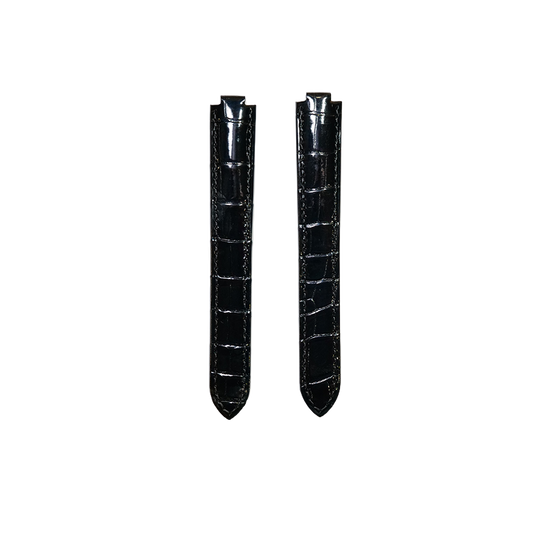 Cartier KD4N Alligator Strap - Shiny Black