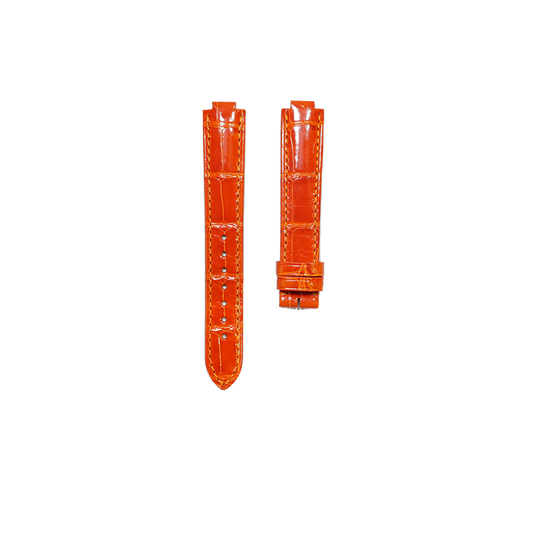 Cartier KD4N Alligator Strap - Shiny Orange