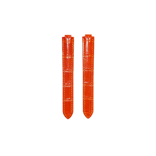 Cartier KD4N Alligator Strap - Shiny Orange