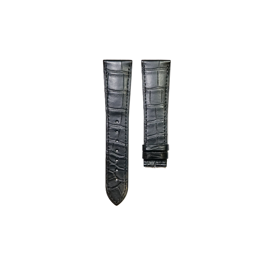Cartier KD4P Alligator Strap - Mat Black