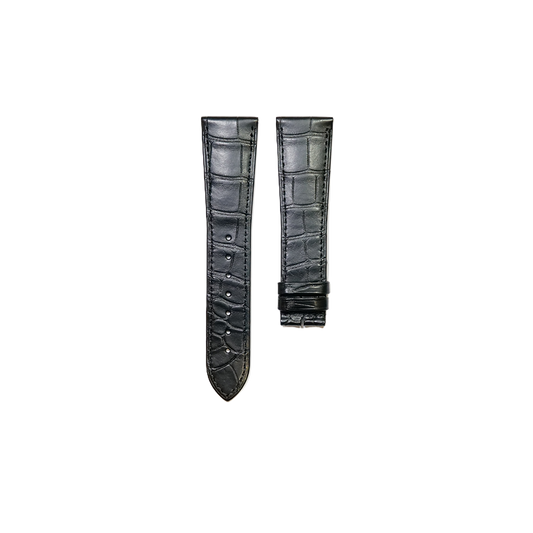 Cartier KD4P Alligator Strap - Mat Black