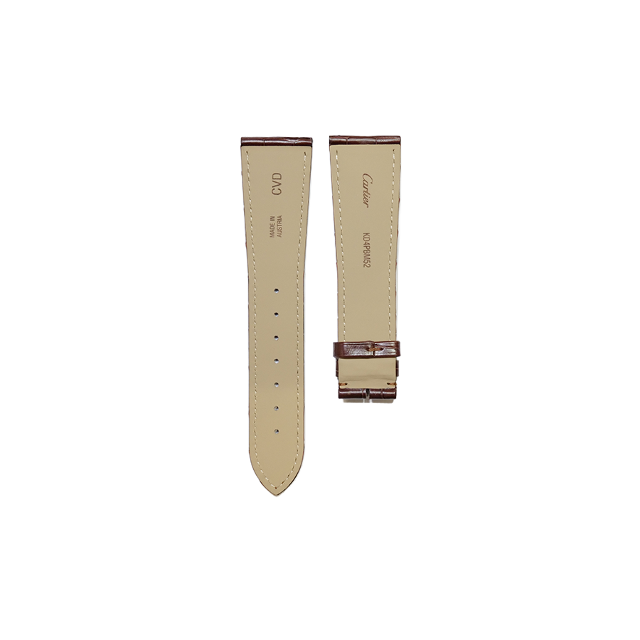 Cartier KD4P Alligator Strap - Mat Brown