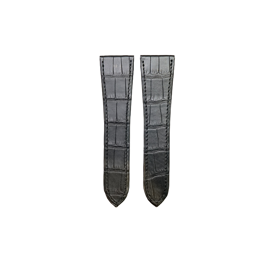 Cartier KD4U Alligator Strap - Mat Black