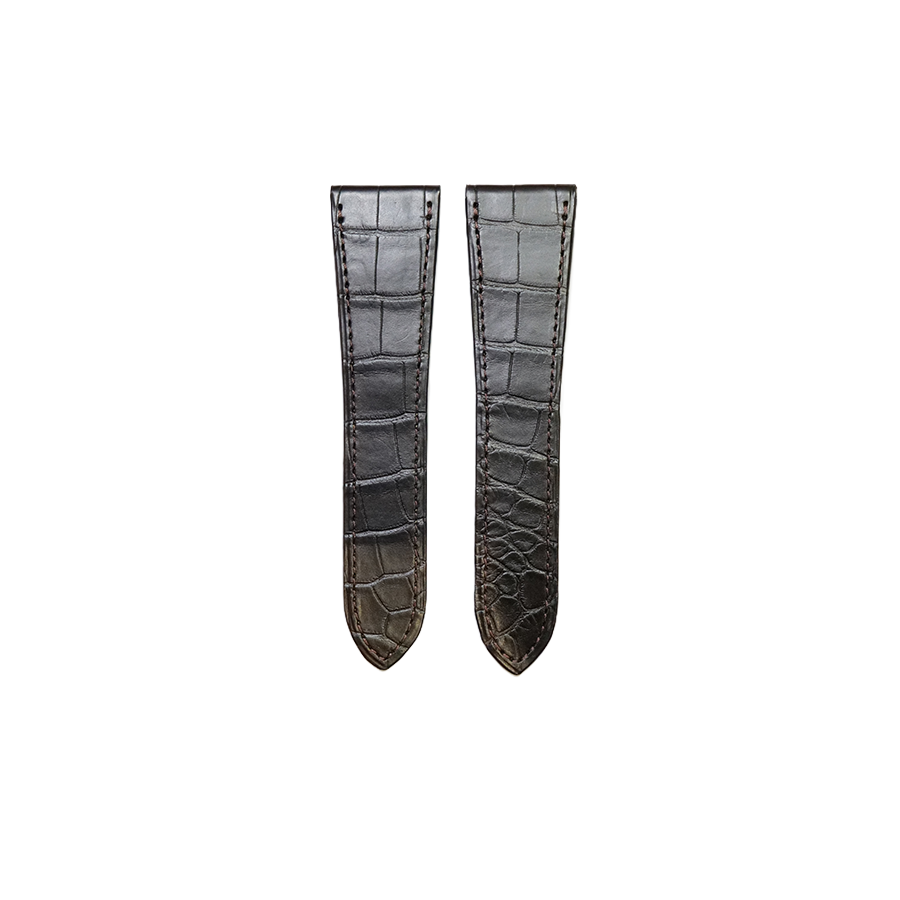 Cartier KD4U Alligator Strap - Mat Brown