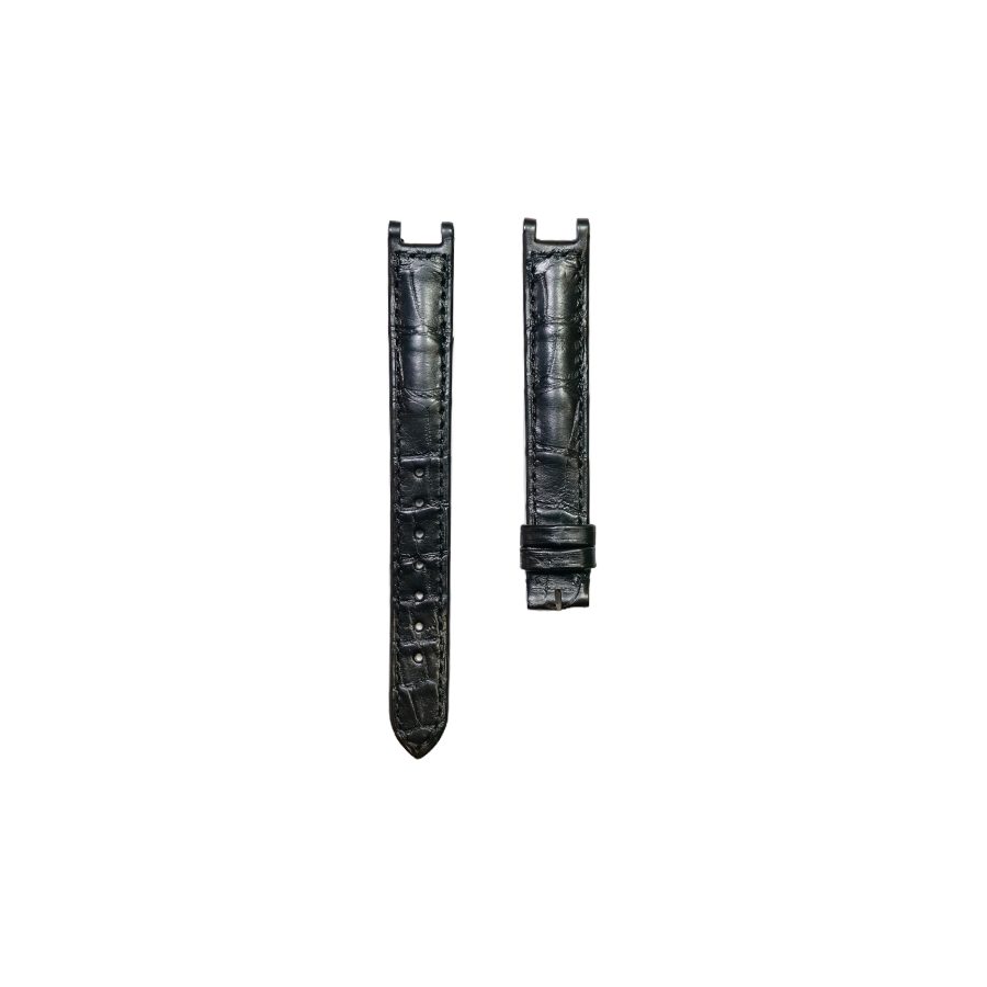 Cartier KD4E Alligator Strap - Mat Black