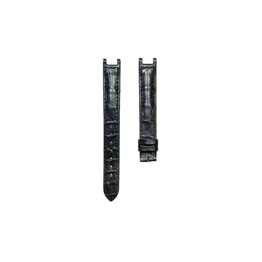 Cartier KD4E Alligator Strap - Mat Black