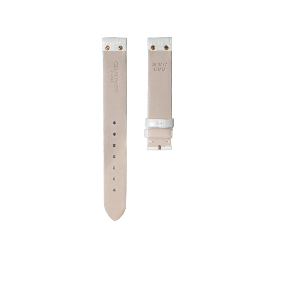 Chaumet Alligator Leather Strap - White