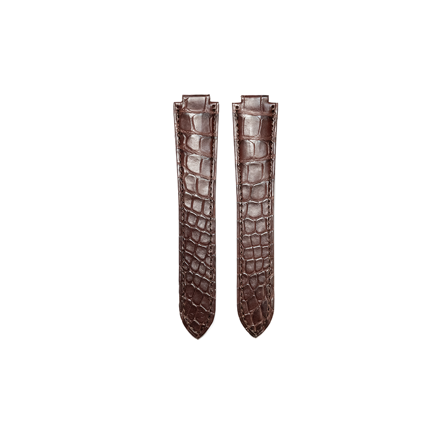 Cartier KD2S Ballon Bleu Alligator Strap - Chocolate Brown