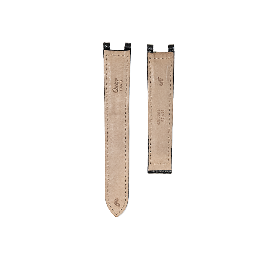 Cartier KD30 Crocodile Strap - Noir Mat Black