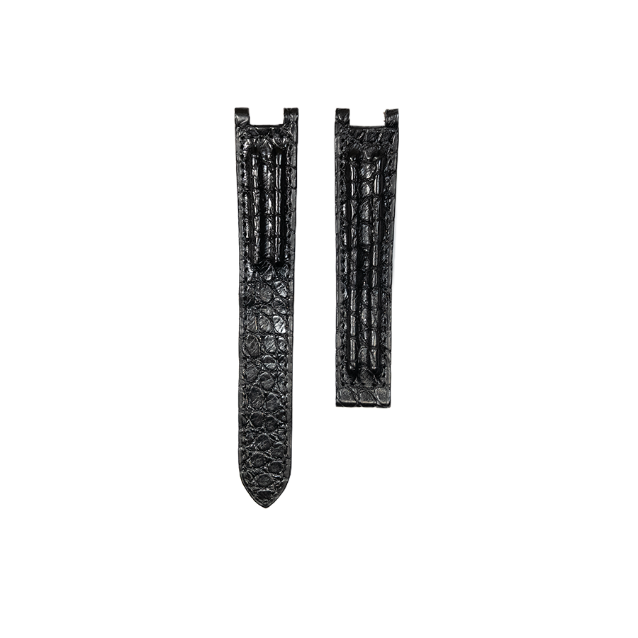 Cartier KD30 Crocodile Strap - Noir Mat Black