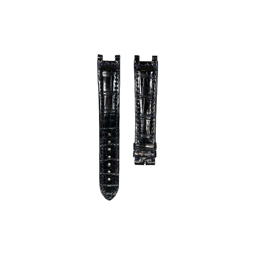 Cartier KD30 Alligator Strap - Shiny Navy Matte