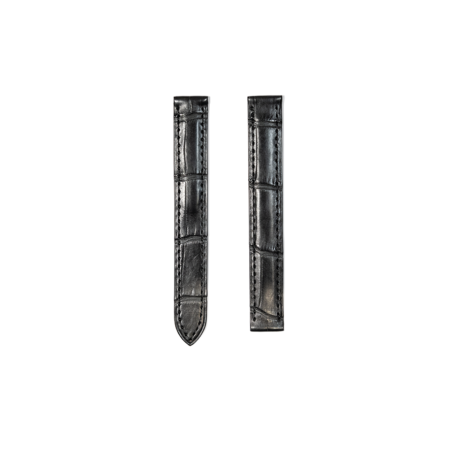 Cartier KD32 Alligator Strap - Mat Black