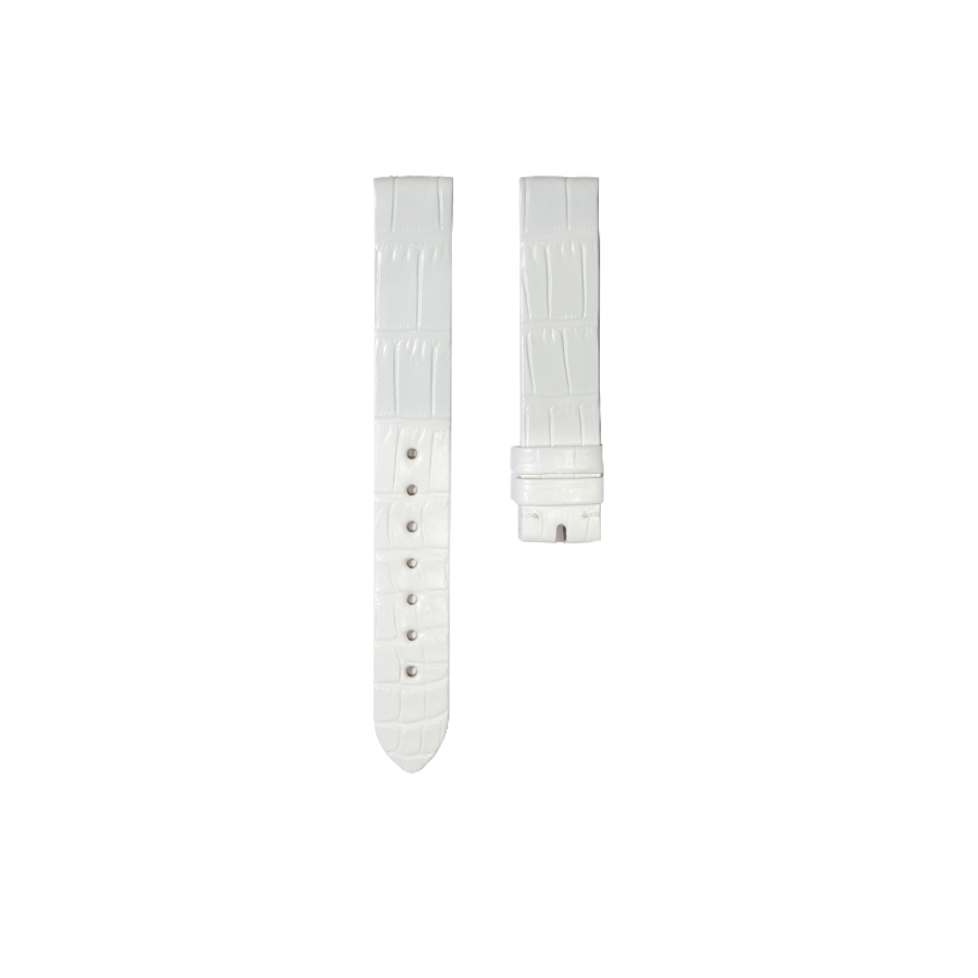 Chaumet Alligator Leather Strap - White