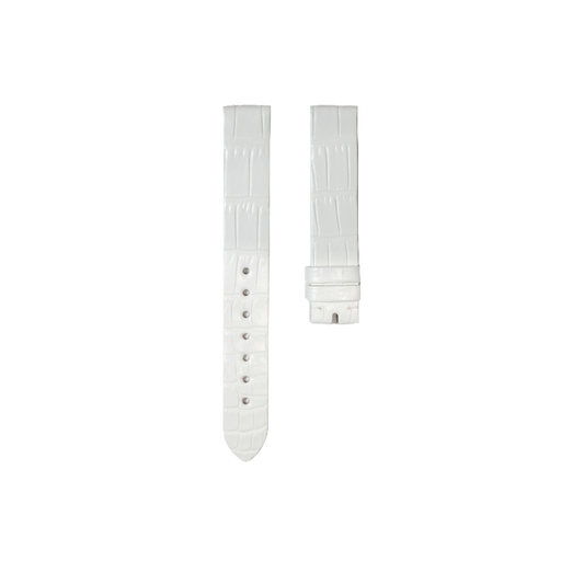 Chaumet Alligator Leather Strap - White