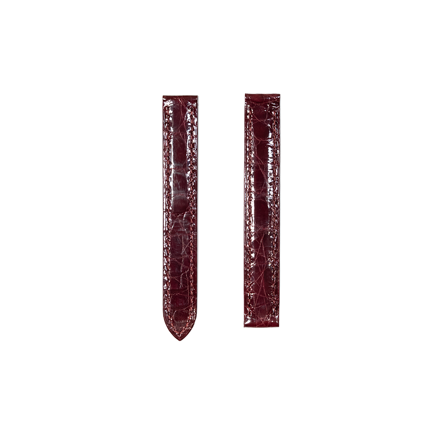 Cartier KD32 Crocodile Strap - Burgundy Shiny