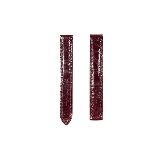 Cartier KD32 Crocodile Strap - Burgundy Shiny