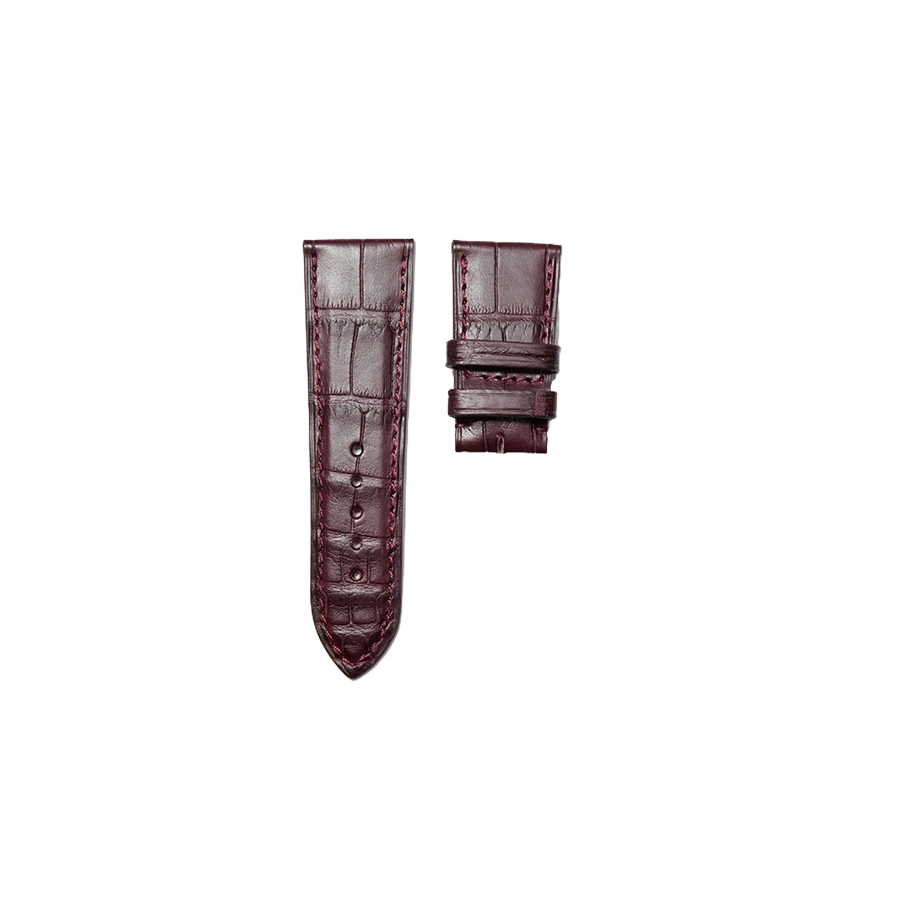 Cartier KD09 Alligator Strap - Mat Bordeaux